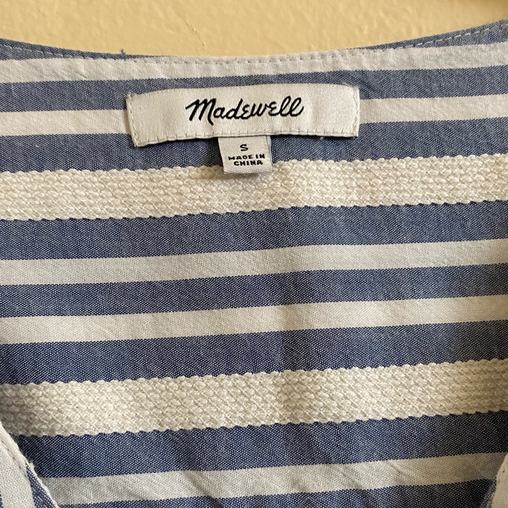 Madewell Cropped Striped Button Down Size S - Picture 8 of 17